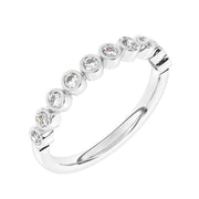 Demi-alliance 10 diamants ronds 0.25 carat or blanc 14 carats Alberta